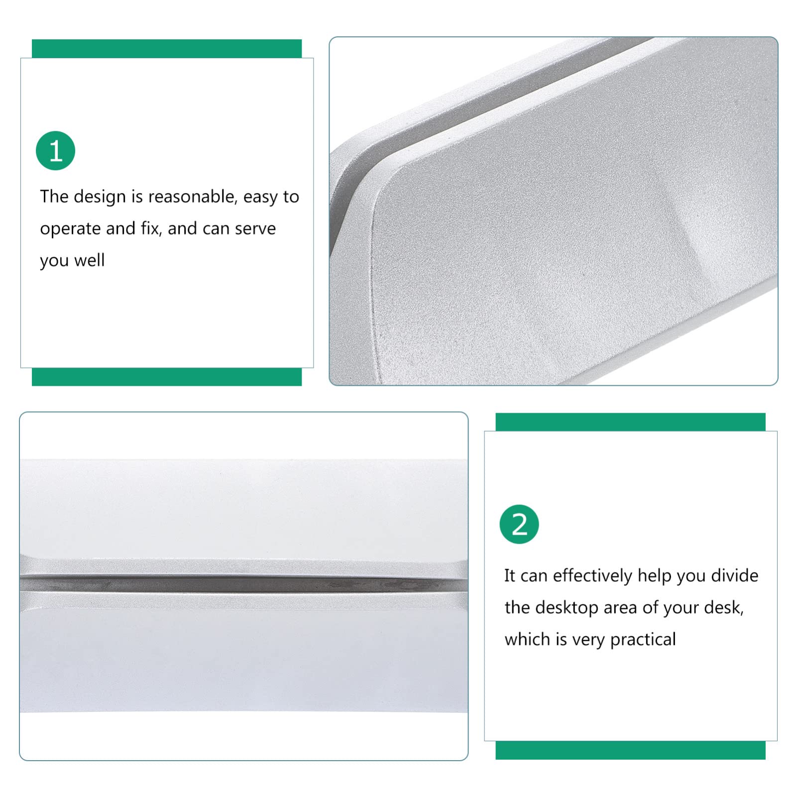4pcs Removable Screen Clip Partition Support Brackets - Desk Privacy Screen Clips & Divider Clamps - Durable ABS Plastic Privacy Screen Holders for Office Cubicles, Workstations & Home Desks - Perfect for Creating Private Workspaces in Open Offices or Shared Environments