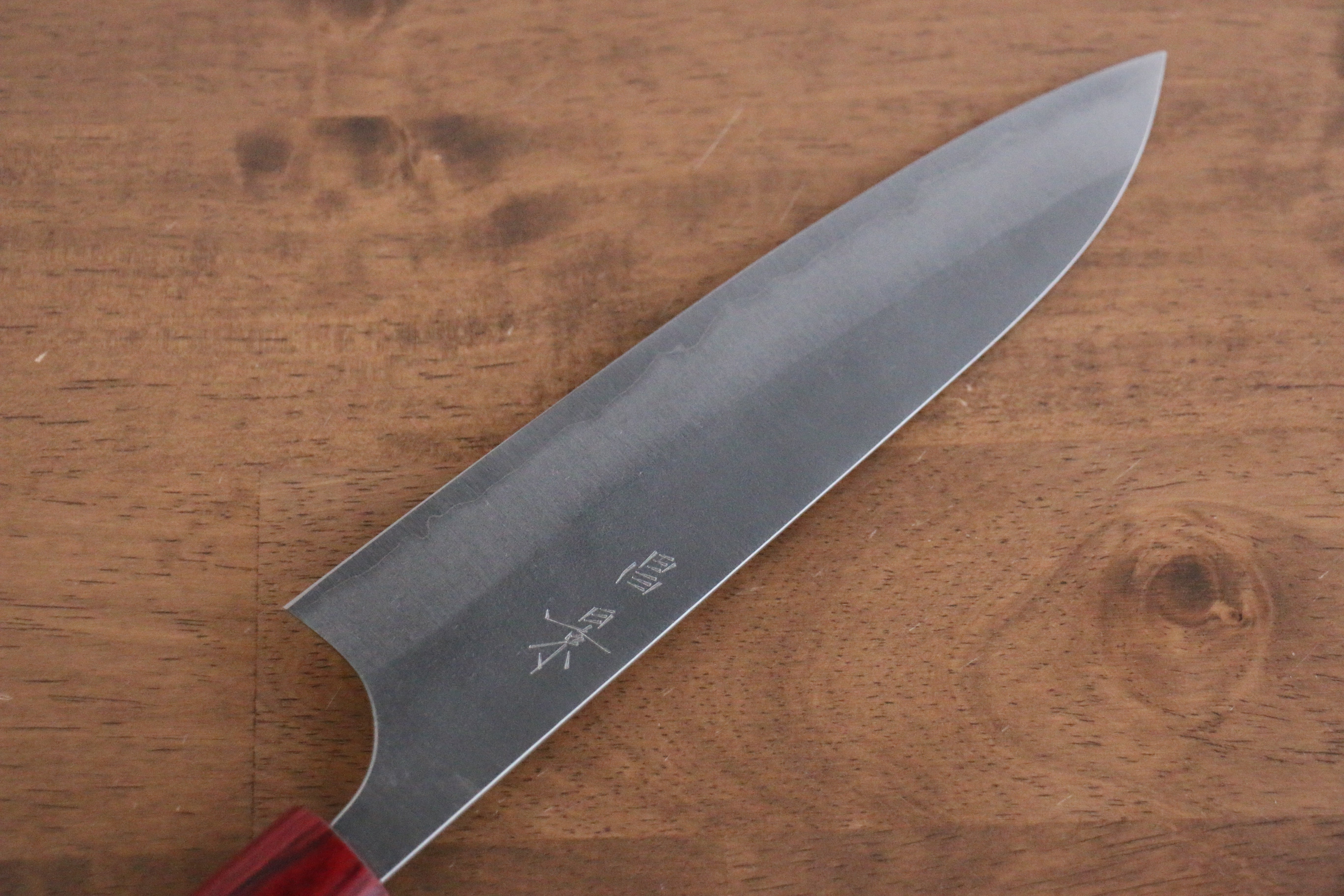Masakage Yuki White Steel No.2 Nashiji Gyuto 180mm Japanese Chef Knife with Magnolia Handle - Perfect for Sushi, Meat Cutting & Professional Kitchen Use