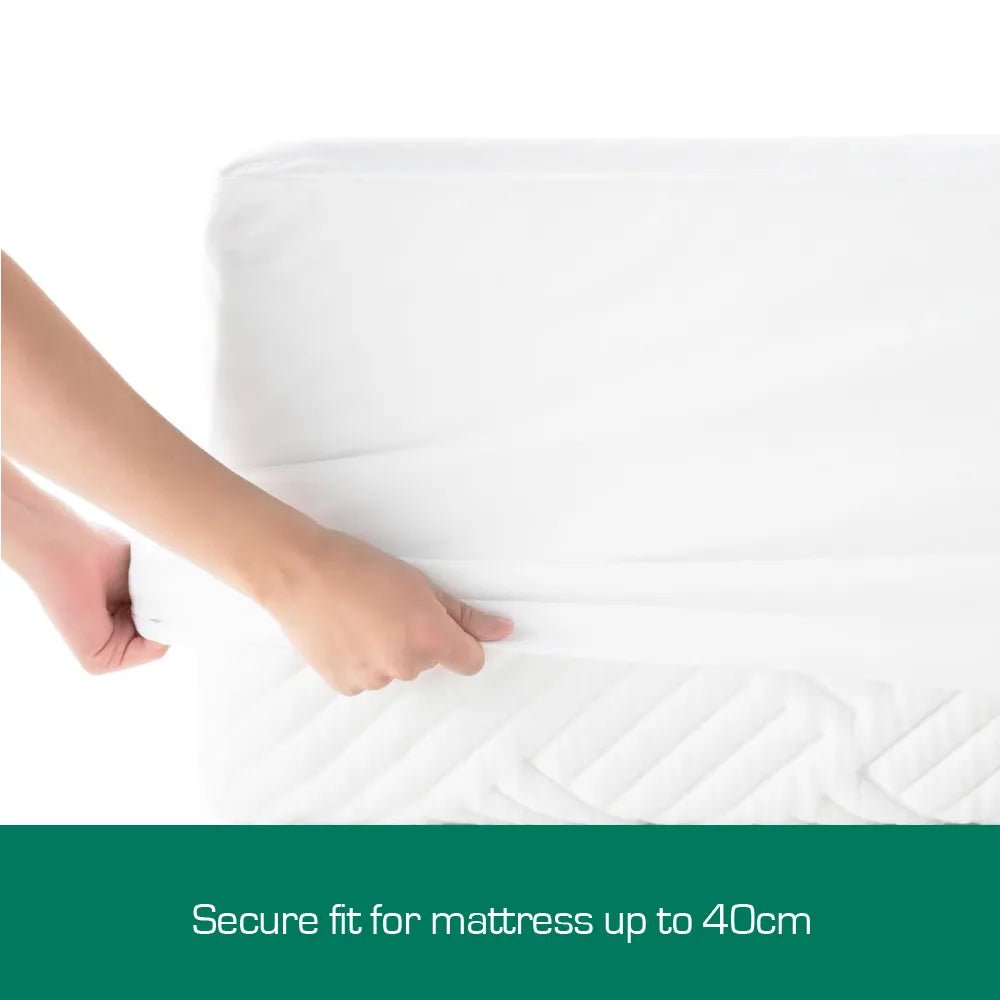 Australian Made Cotton Terry Fully Fitted Waterproof Mattress Protector - Double Size | Hypoallergenic & Breathable | Perfect for Bedwetting, Allergies & Spill Protection