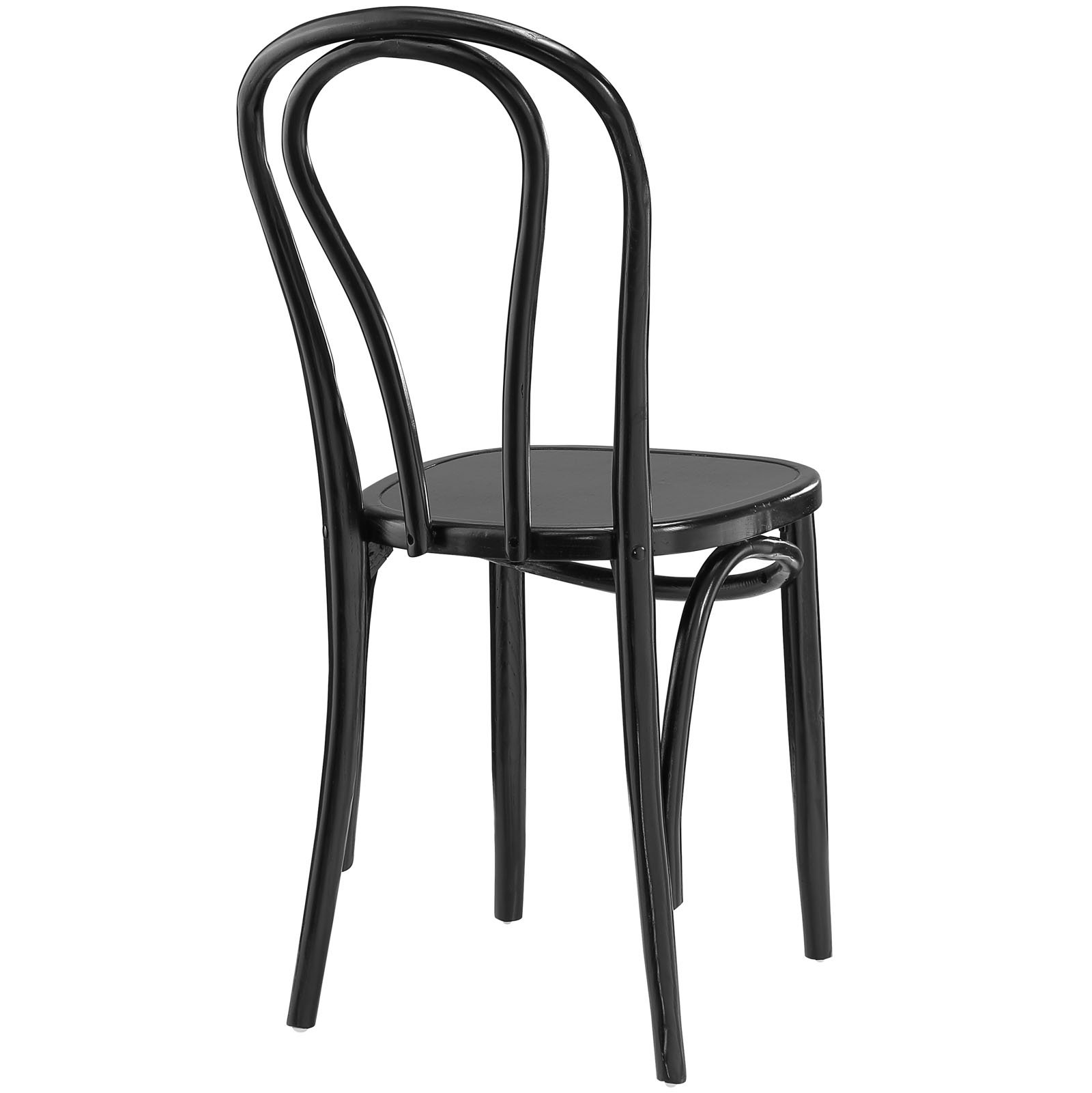 Modway Eon Natural Elm Wood Dining Chair - Black Fully Assembled Kitchen & Dining Room Furniture for Home, Restaurant & Office Use