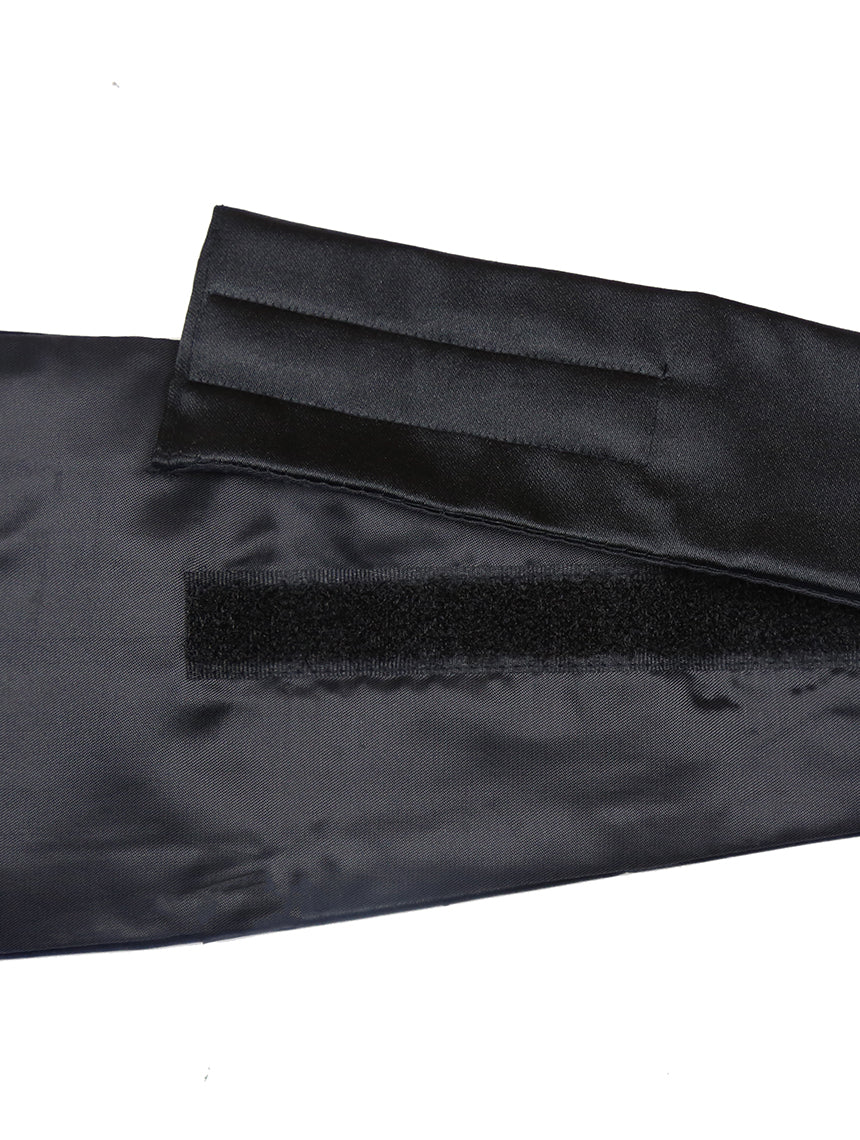 DÉCLIC Black Silk Cummerbund for Men - Elegant Formal Waistband for Weddings, Tuxedos & Black Tie Events