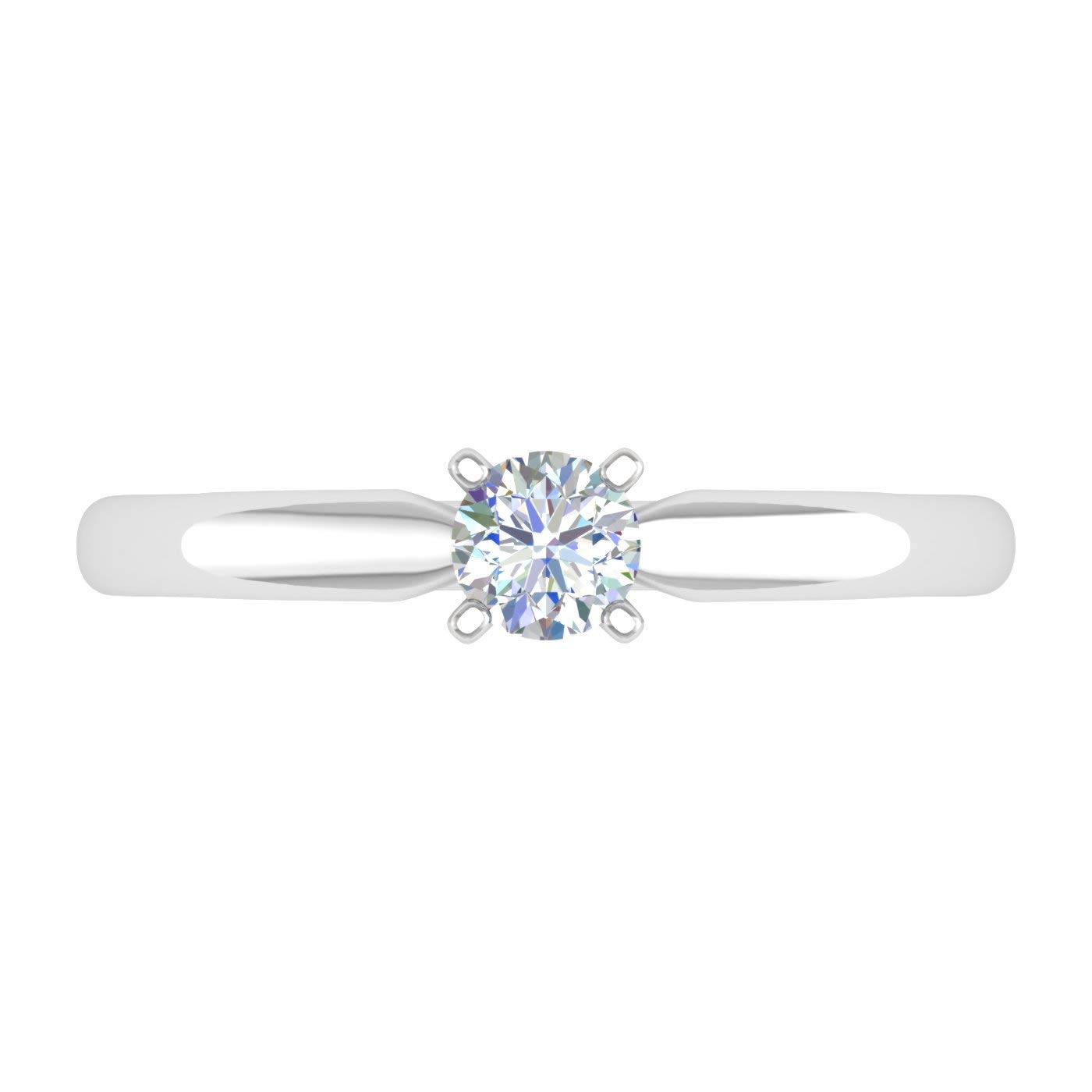 1/4 Carat 4-Prong Solitaire Diamond Engagement Ring - 10K Gold Wedding Band for Women - Perfect for Proposals, Anniversaries & Special Occasions