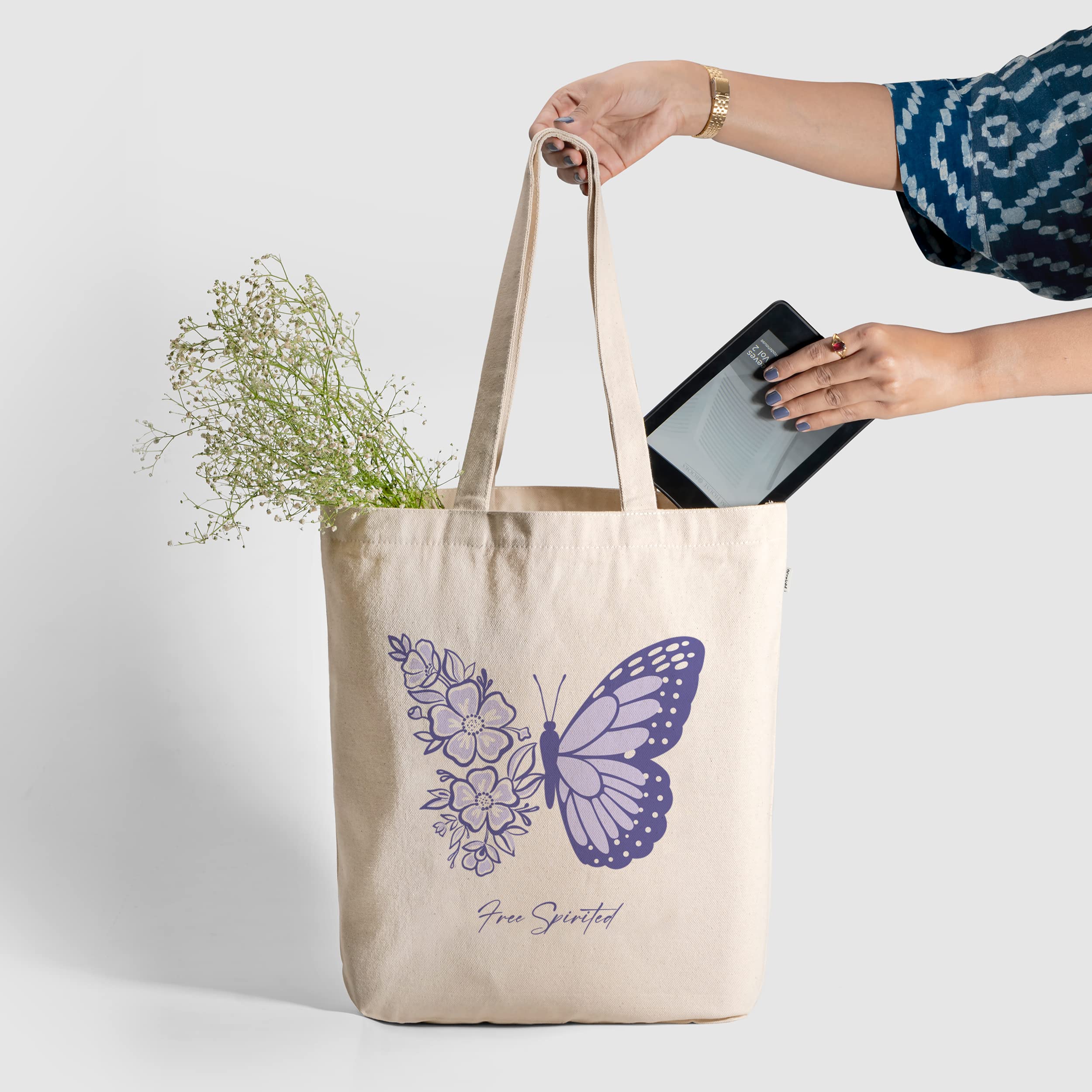Ecoright 100% Organic Cotton Canvas Tote Bag with Zip for Women - Reusable Shopping Bag, College Backpack, Beach & Travel Tote - Perfect for Groceries, School, Vacation & Eco-Friendly Lifestyle