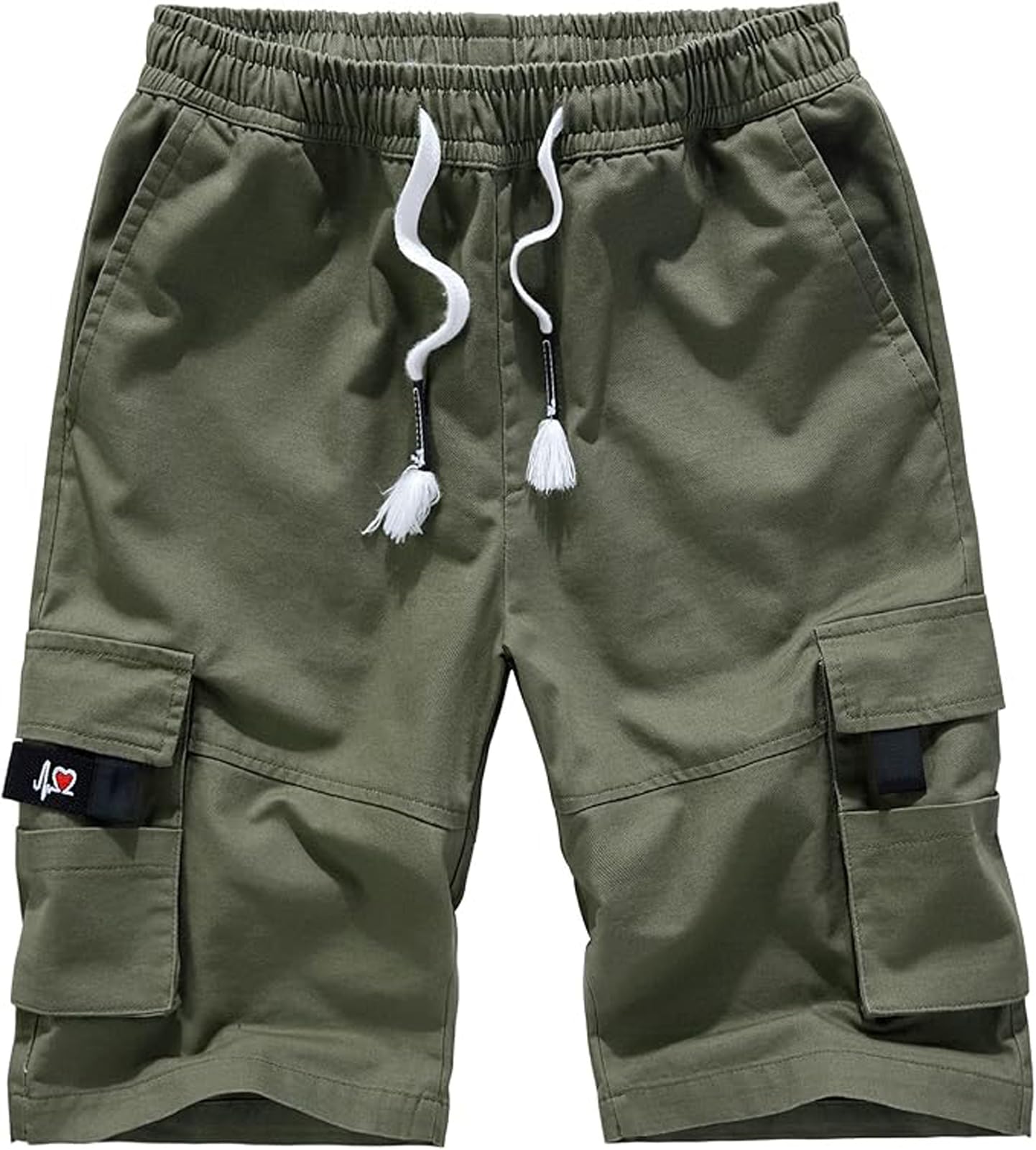 XinYangNi Women's Casual Cargo Shorts with Pockets - Elastic High Waist Drawstring Bermuda Shorts for Women | Comfortable Summer Shorts for Outdoor, Travel, Hiking and Daily Wear