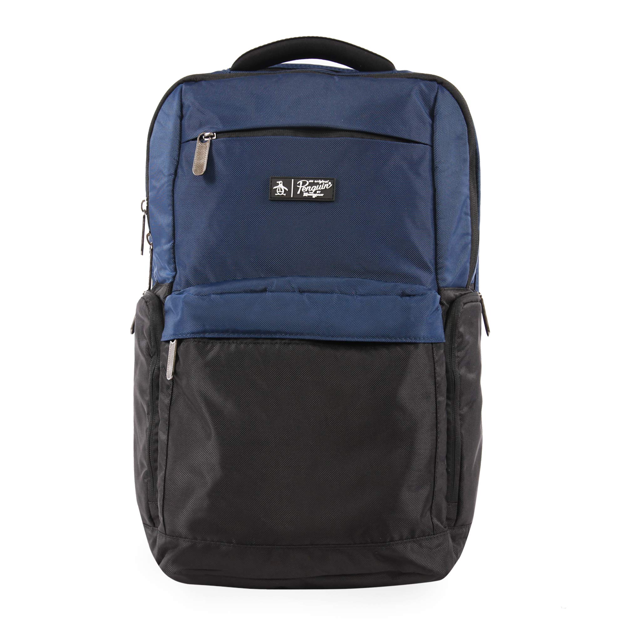 ORIGINAL PENGUIN Laptop Backpack for Men & Women - Durable Blue College School Backpack with USB Charging Port - Perfect for Work, Travel & Daily Commute