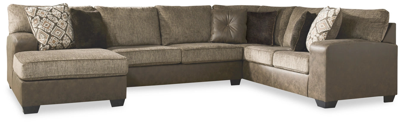Modern 3-Piece Abalone Sectional Sofa with Right-Hand Facing Chaise - Perfect for Living Room, Lounge & Family Gatherings