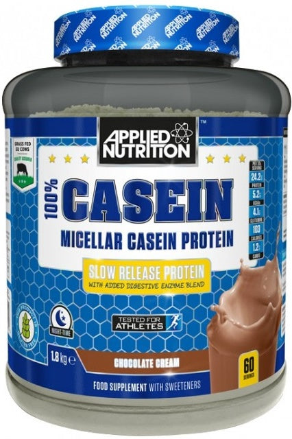 Applied Nutrition 100% Casein Protein Powder - 1800g Slow Digesting Muscle Recovery Supplement for Post-Workout & Nighttime Use