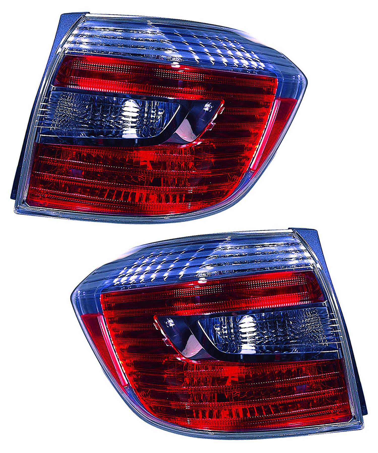 Toyota Highlander Tail Lights Lamps Set (2008-2010) - Left & Right Side Replacement for Improved Night Visibility & Safety