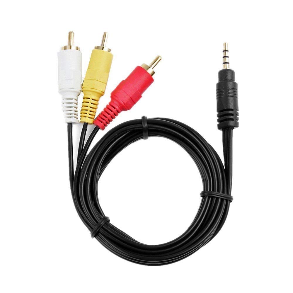 3.5mm to RCA AV Cable for DVD, TV, Camera - Home Theater Setup