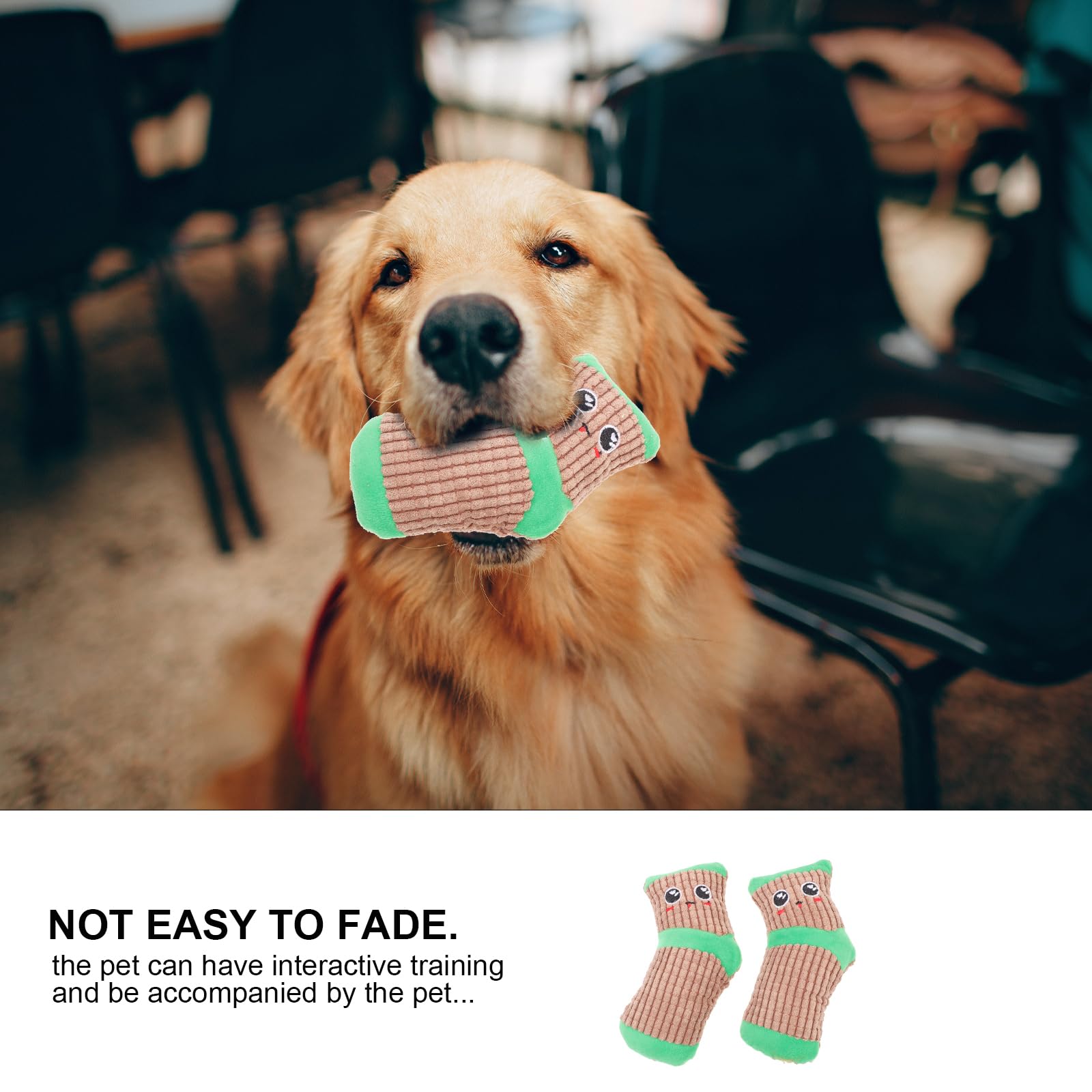 **IPetBoom 2-Pack Squeaky Plush Dog Chew Toys - Soft Cotton Stuffed Animal Toys with Sock Shape Design for Small & Medium Dogs - Perfect for Playtime, Training & Teething Relief**