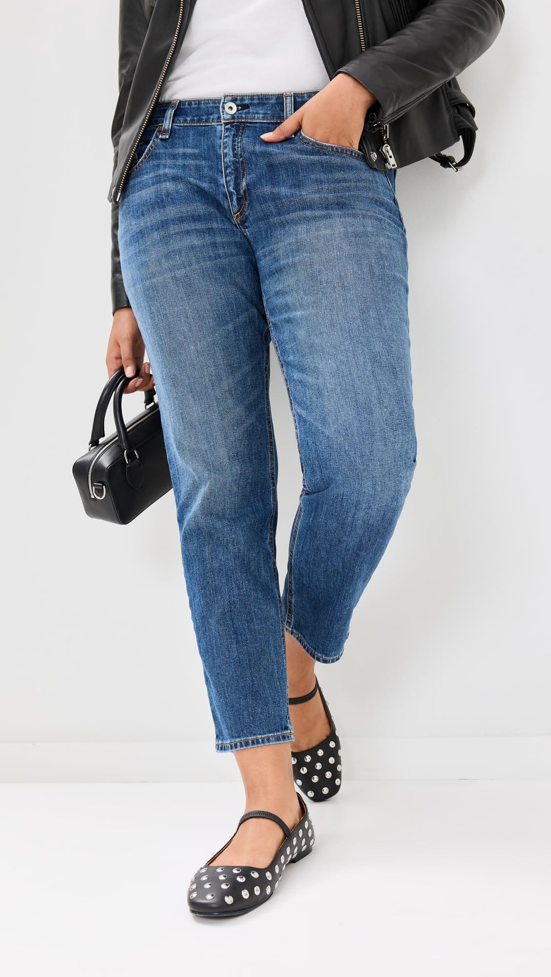 rag & bone Women's Dre Low Rise Slim Boyfriend Jeans - Distressed Denim Pants for Casual Wear & Street Style Outfits