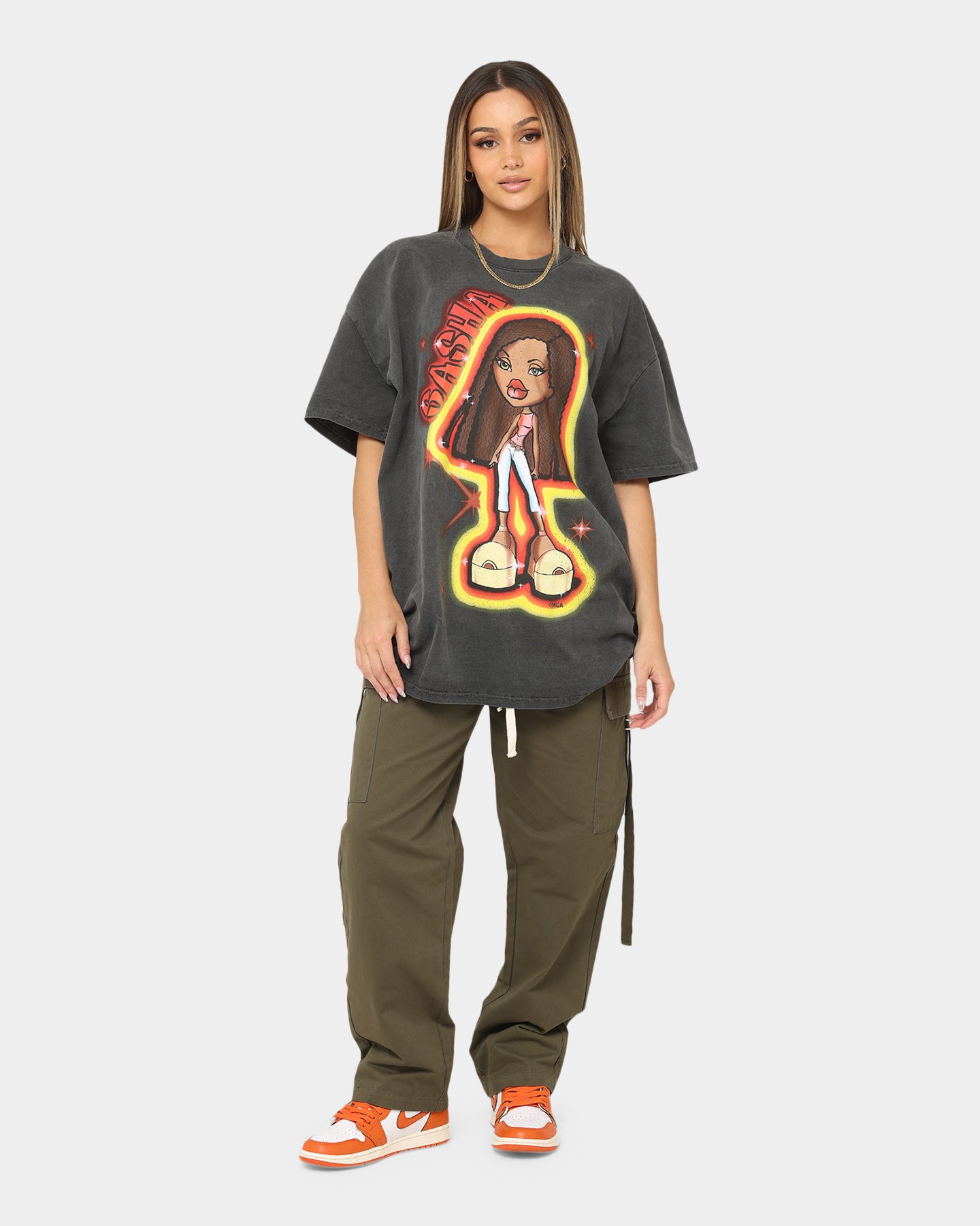 Bratz Sasha Vintage Heavyweight T-Shirt - Black Wash | American Thrift Style | Perfect for Casual Wear, Cosplay & 90s Fashion Lovers