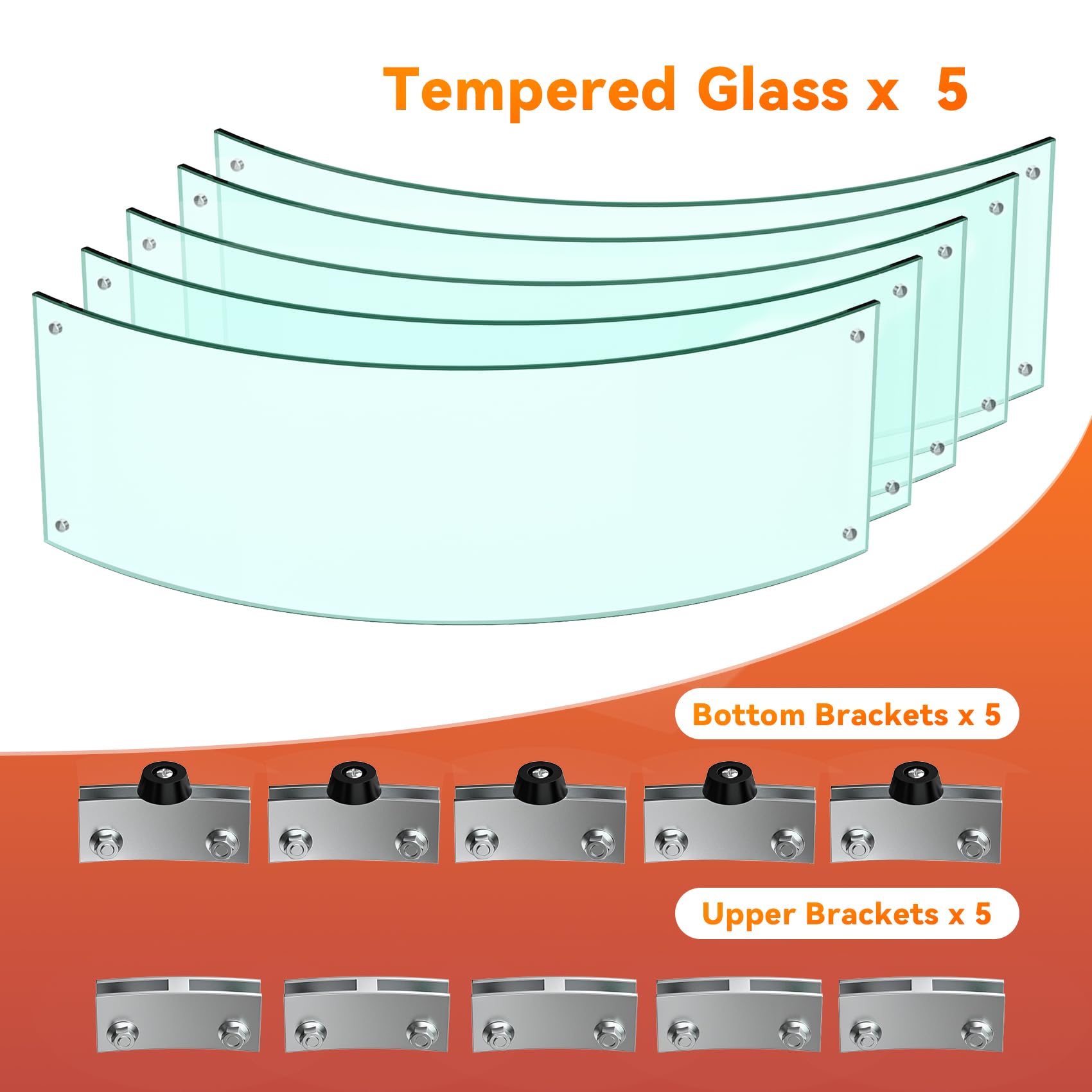 **Skyflame 33 x 7 Inches Tempered Glass Fire Pit Wind Guard – Round Flame Shield for 31” Fire Pit Burner Pans, Fire-Resistant Windscreen Set – Perfect for Patio, Backyard, and Outdoor Gatherings**
