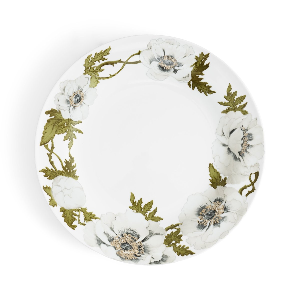 Premium Anemone Dinnerware Set - Elegant Floral Design Porcelain Plates, Bowls & Cups for Fine Dining, Wedding & Special Occasions