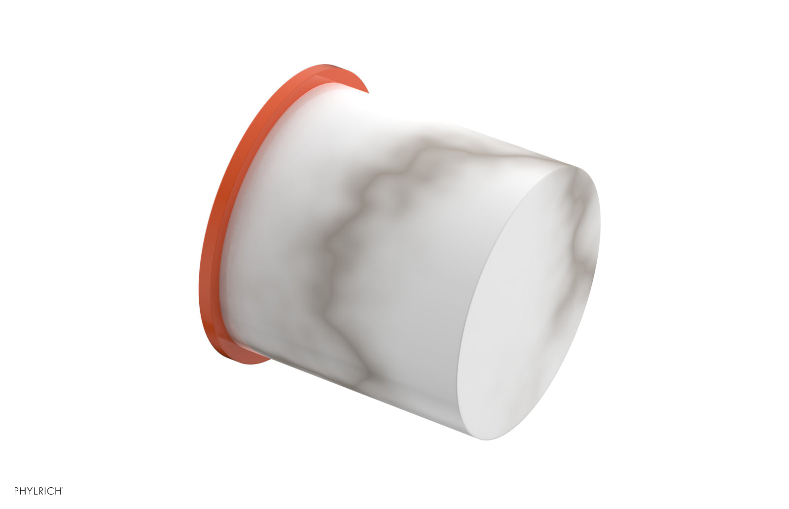 Premium White Marble Cabinet Knob - Classic BASIC II Design (1-1/4