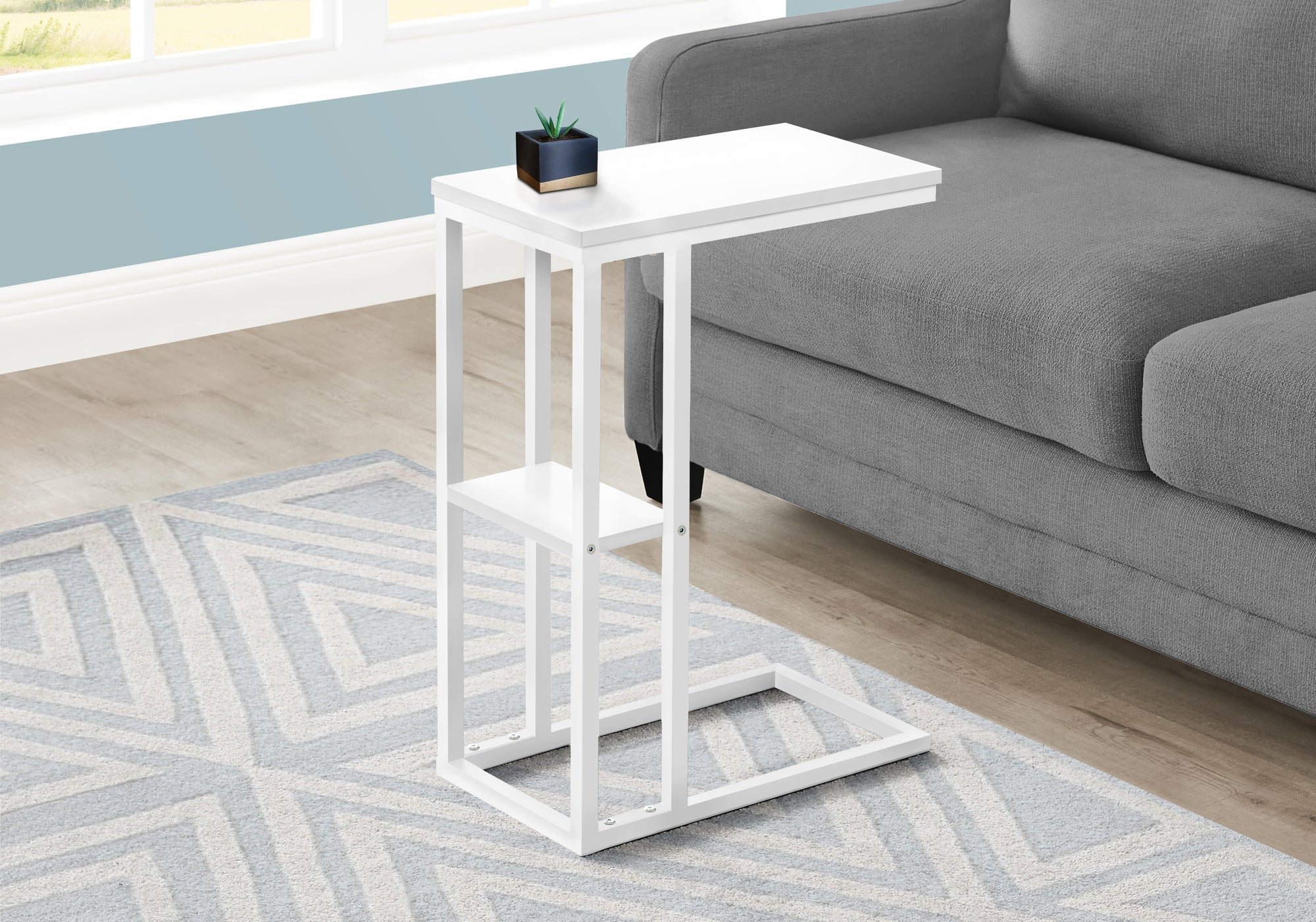 Modern White Accent Table - 25
