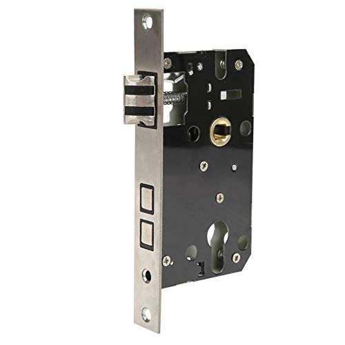 Black Space Aluminum Interior Door Lock Handle - Split Silent Cabinet Door Lock for Bedroom, Bathroom, and Closet Doors - Durable & Noise-Free Home Security Solution