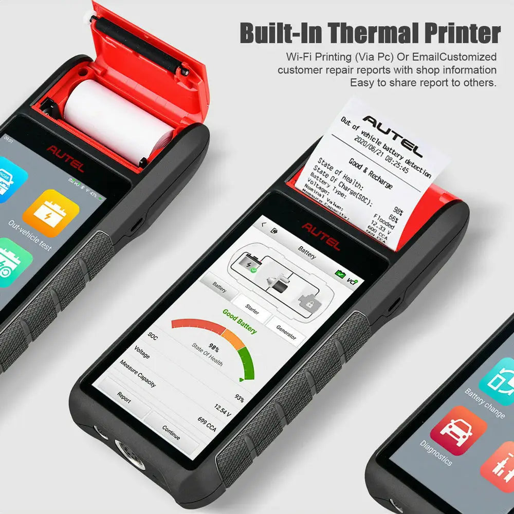 Autel MaxiBAS BT608 Professional Car Battery & Electrical System Tester Kit with Touchscreen Display - Diagnose Battery Health, Alternator, Starter for Cars, Trucks, SUVs - Perfect for Mechanics & DIY Auto Repair