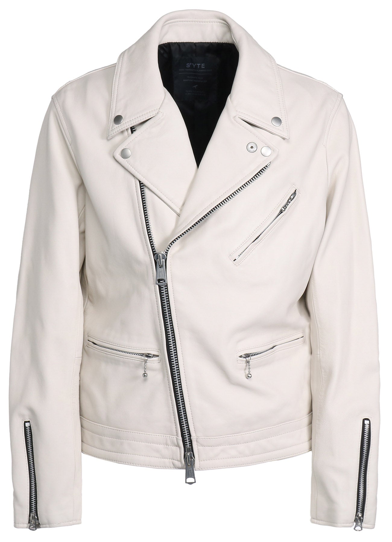 Chrome White Genuine Sheep Leather Double Motorcycle Jacket for Men - Durable Biker Jacket for Riding & Casual Wear
