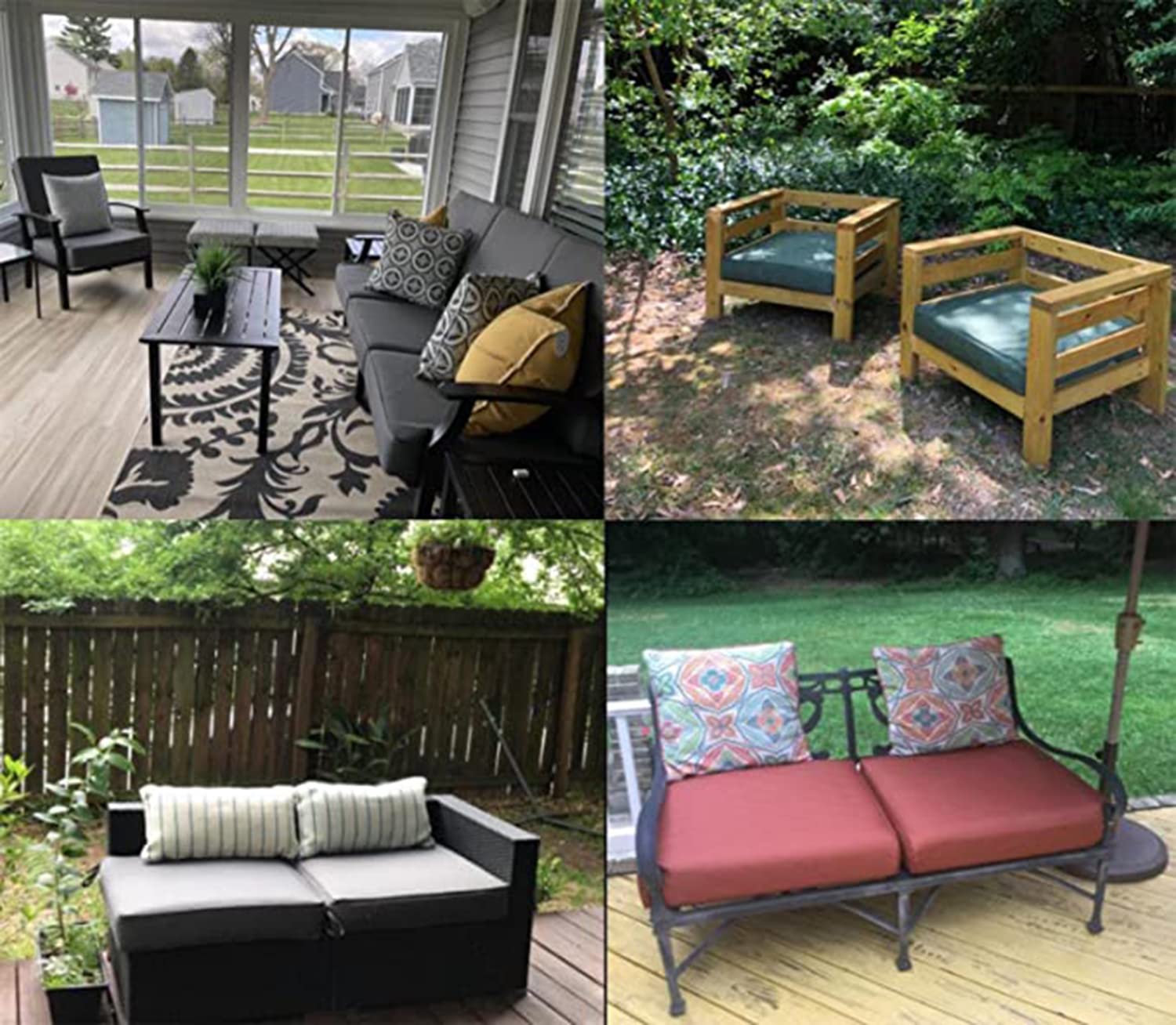 **Waterproof Non-Slip Outdoor Chair Cushion - Extra Thick Square Seat Pad for Garden, Patio, Office & Home Furniture - Perfect for Relaxing, Lounging & Entertaining**