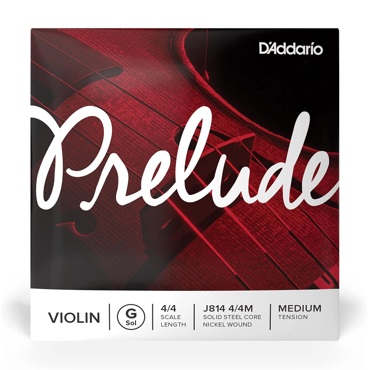 D'Addario Prelude Violin G String for 4/4 Violin - Medium Tension Single String Replacement - Perfect for Students & Professional Violinists - Ideal for Practice, Performances & Orchestra Use