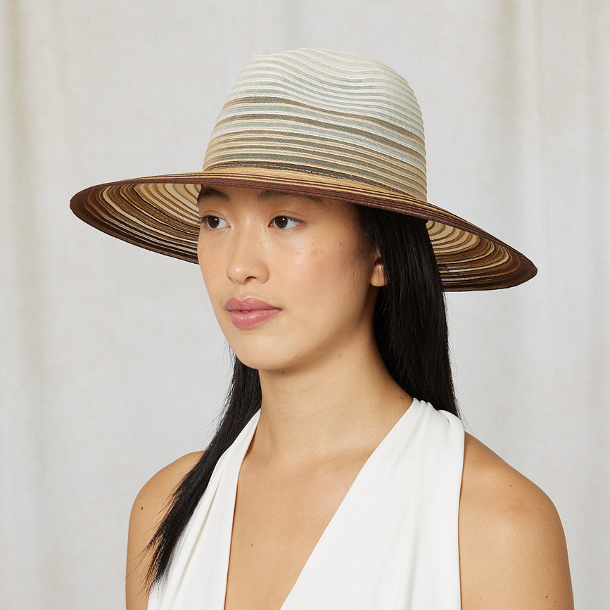 Emmanuelle Packable Fedora Hat - Lightweight Travel Sun Hat for Women - Perfect for Beach Vacations, Outdoor Adventures & Summer Fashion