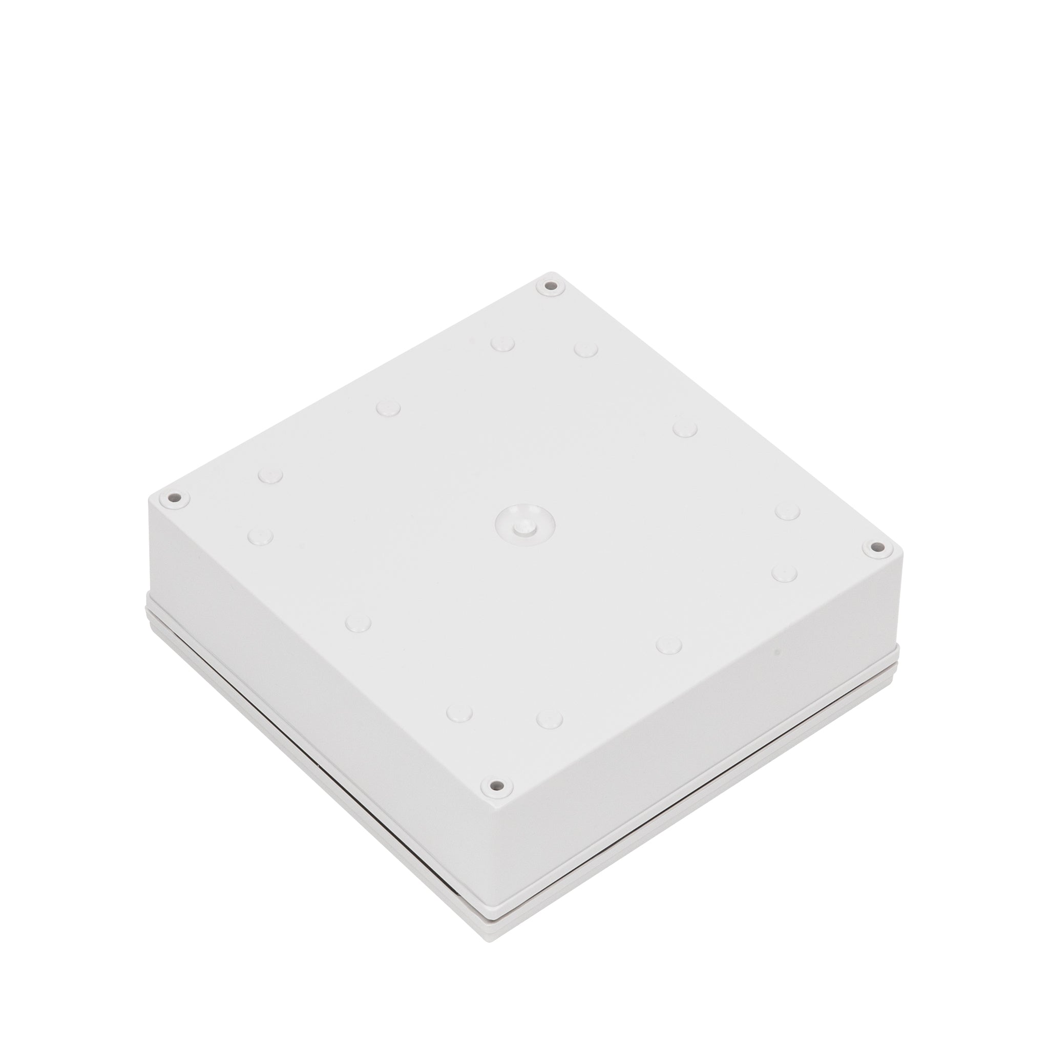 Boxco M Series 7.09 x 7.09 x 2.36 Inch (180 x 180 x 60mm) Waterproof Plastic Enclosure - IP67 Rated, IK08 Impact Resistant, ABS Material with Grey Screw-On Cover - Ideal for Outdoor Electronics, Industrial Equipment & Electrical Projects