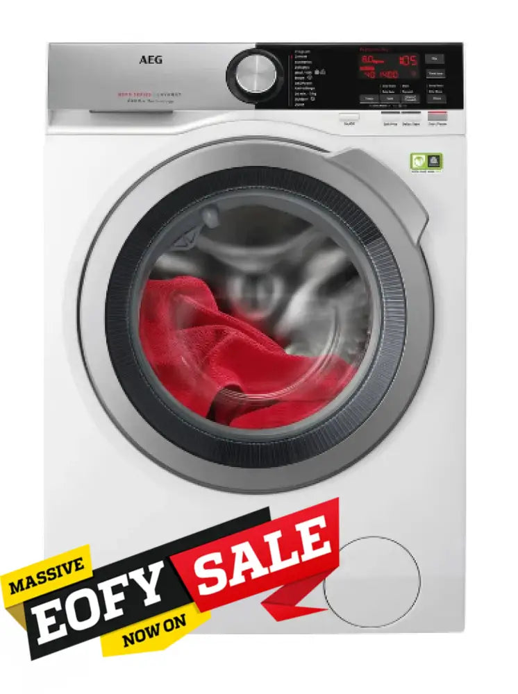 AEG LF8C8412A 8kg 8000 Series Front Load Washing Machine with OKOMix Technology - Energy Efficient & Quiet Laundry Solution for Homes & Apartments