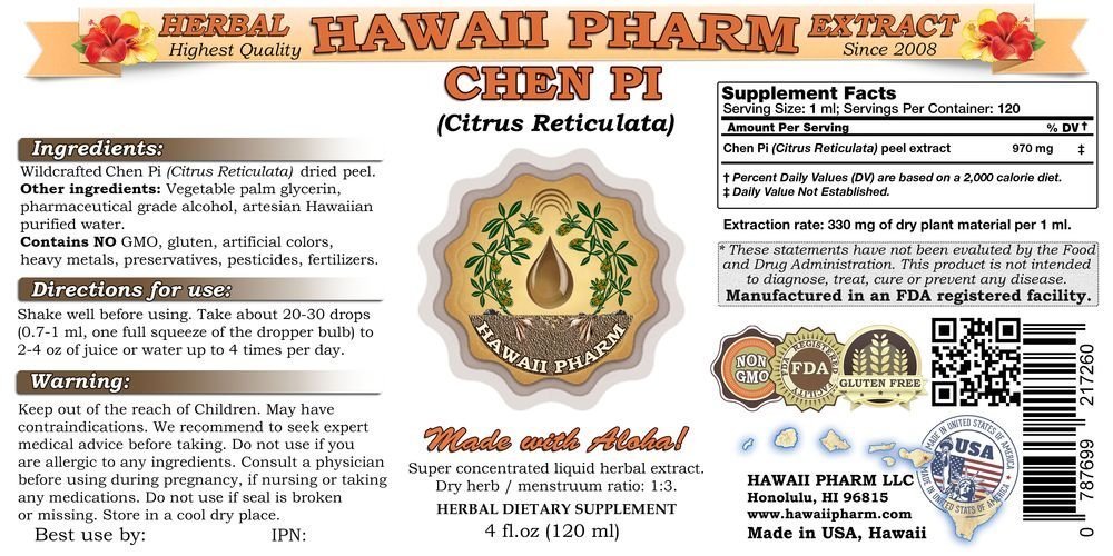 Organic Chen Pi Tincture | Pure Tangerine (Citrus Reticulata) Peel Liquid Extract | Herbal Supplement 2x32 oz Unfiltered | Supports Digestion & Boosts Immunity | Perfect for Tea, Smoothies & Wellness Routines
