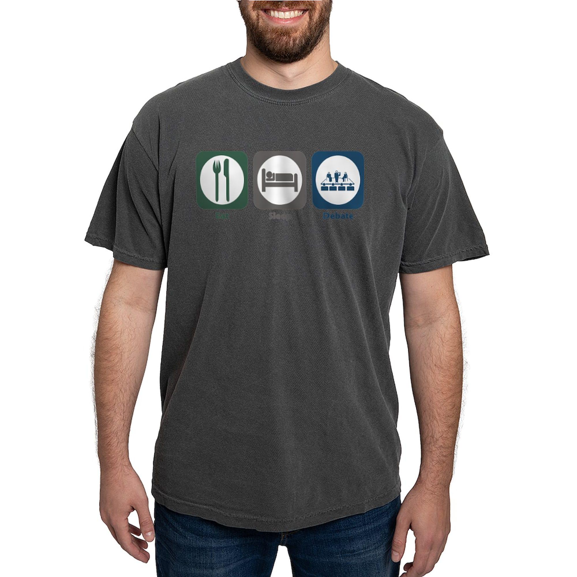 Eat Sleep Debate T-Shirt for Men - Comfort Colors Soft Cotton Tee - Perfect for Political Debates, Campaigns & Casual Wear