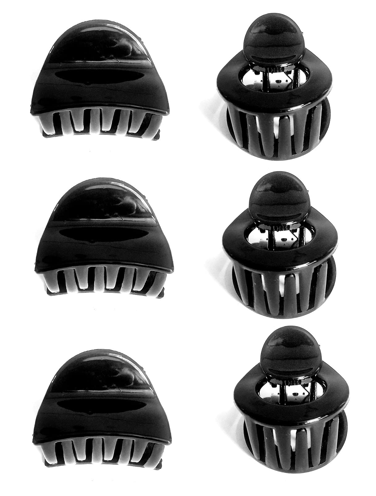 BHARATGAURAV - 6 Pack Black Butterfly Hair Clips & Claw Clutches for Women & Girls - Perfect for School, Work, Parties & Everyday Hairstyles