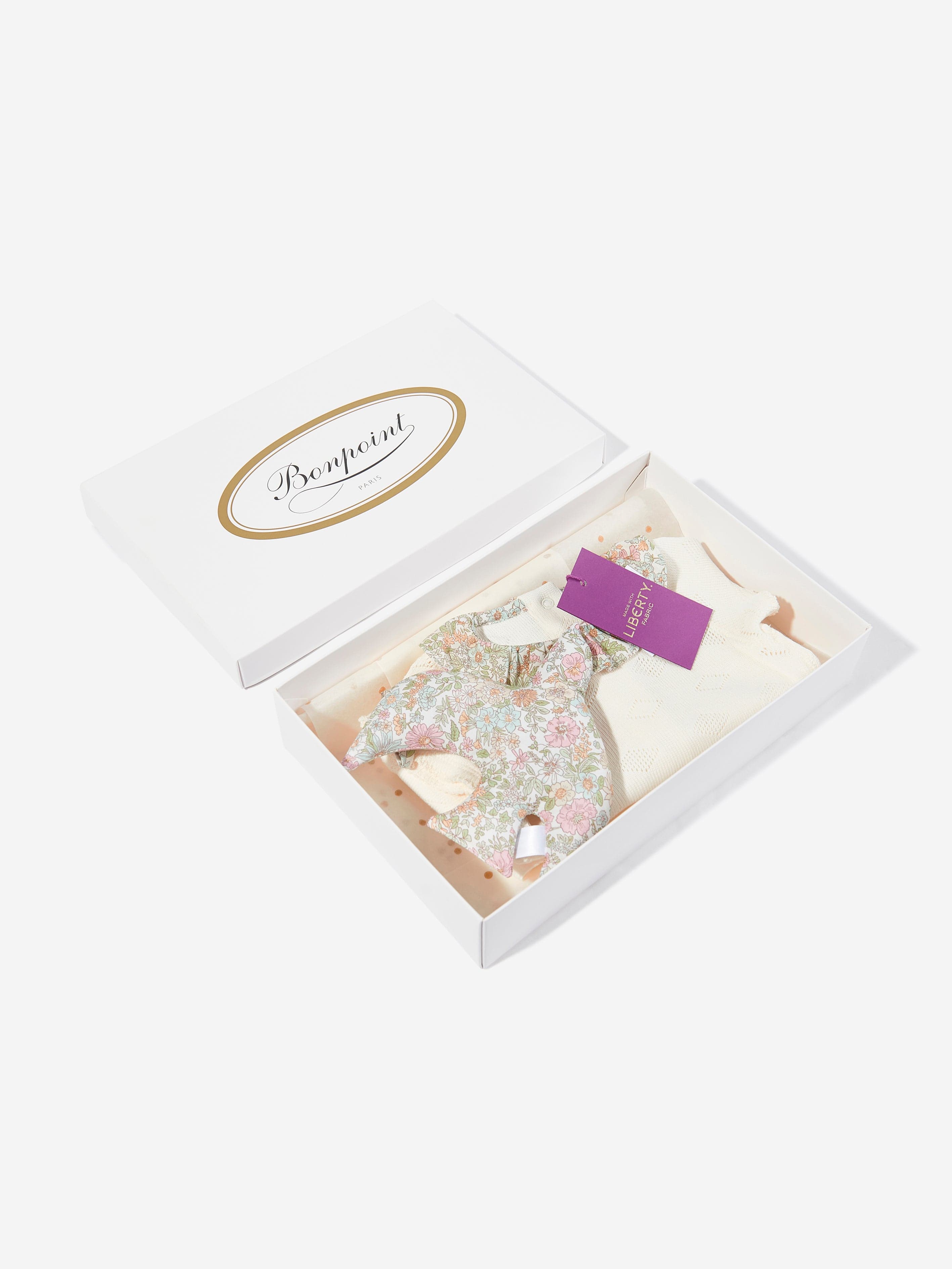Baby Girls' Ivory Daisie Gift Set - Newborn Outfit, Baby Shower & Christening Present - Perfect for Special Occasions & Photo Shoots