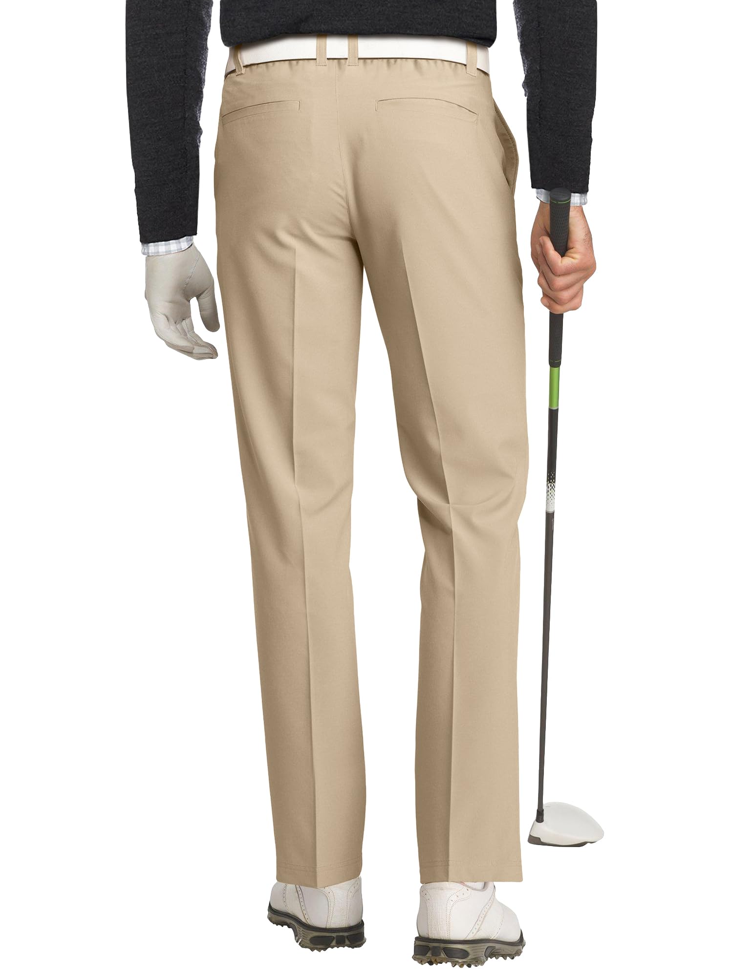 Comdecevis Men's Slim Fit Stretch Dress Pants - Business Casual & Golf Pants with Expandable Waist | Office Wear, Travel & Outdoor Activities