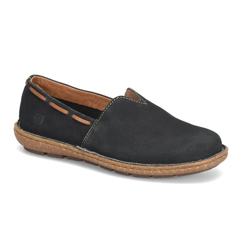 BORN Women's Naya Leather Slip-On Boat Shoes - Comfortable Loafers for Casual Wear, Office & Travel | Lightweight & Stylish Women's Shoes