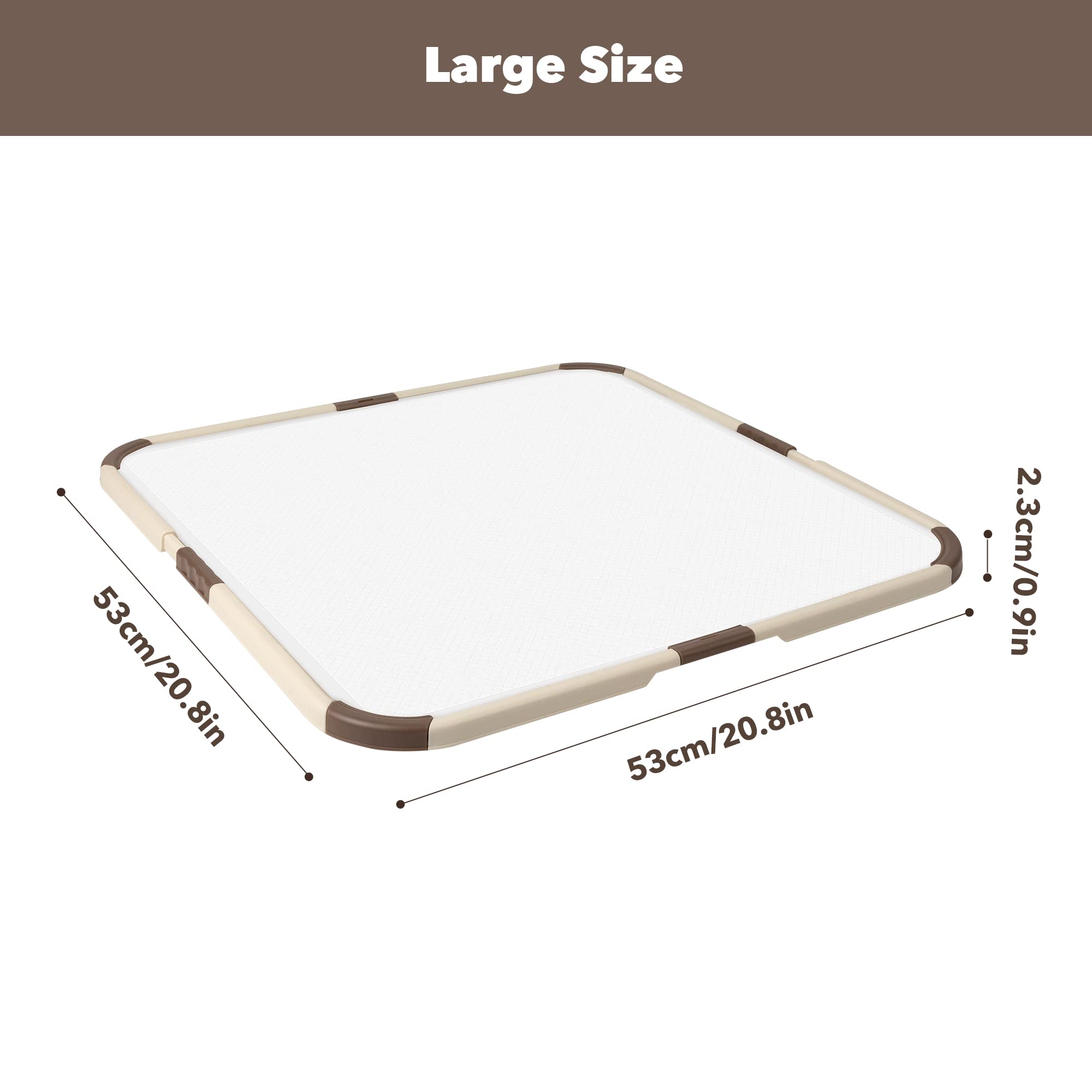 Premium Puppy Pad Holder - Leak-Proof Portable Pet Training Tray for Dogs & Puppies | Holds 53x53cm or Larger Pee Pads | Ideal for Housebreaking, Crate Training & Travel Use