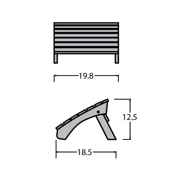 Premium Outdoor Folding Adirondack Ottoman - Waterproof Patio Footrest & Garden Lounge Chair Accessory for Deck, Poolside & Backyard Relaxation