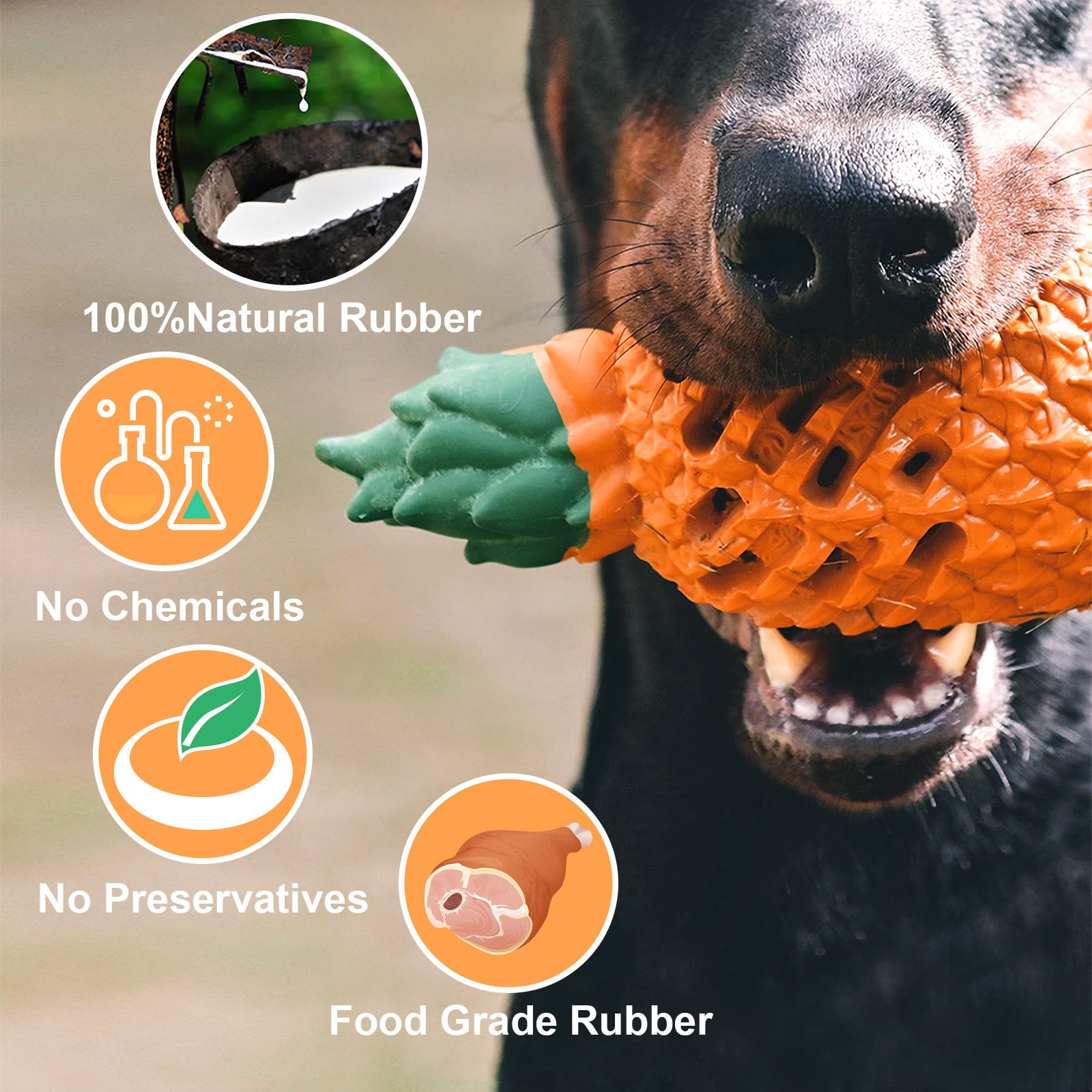 **Durable Pineapple-Shaped Dog Chew Toys for Large & Aggressive Chewers - Indestructible Pet Toy for Strong Biting - Perfect for Playtime, Training & Anxiety Relief**