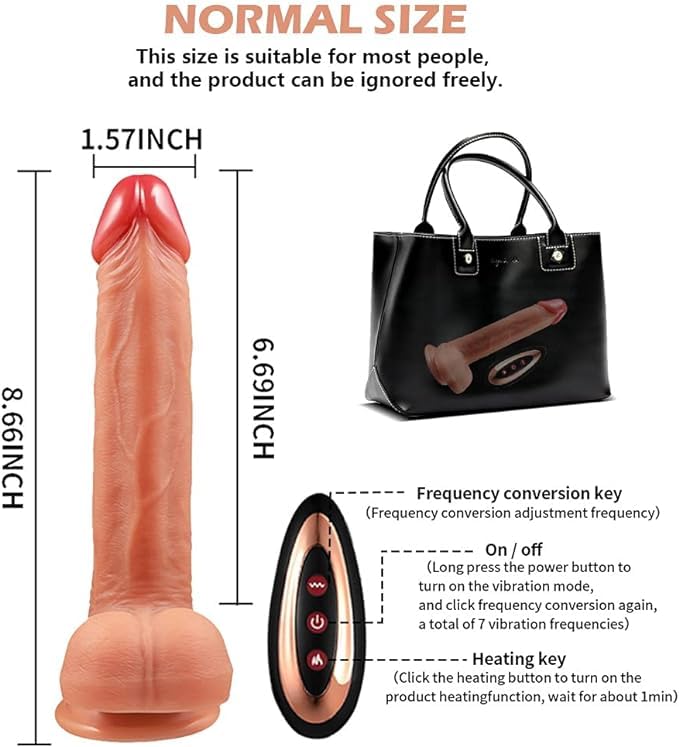 Realistic Rabbit Vibrator with 9 Vibration & 3 Thrusting Modes - Remote Control Silicone Dildo for G Spot, Clitoral & Anal Stimulation | Perfect for Women & Couples - Enhance Intimacy & Solo Play in Bedroom or Romantic Nights