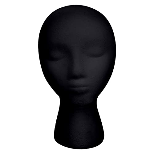 Stylish White Foam Flocking Wig Display Mannequin Head Stand - Perfect for Showcasing Hats, Wigs, Jewelry & Glasses - Ideal for Salons, Retail Stores & Photography (1PC)