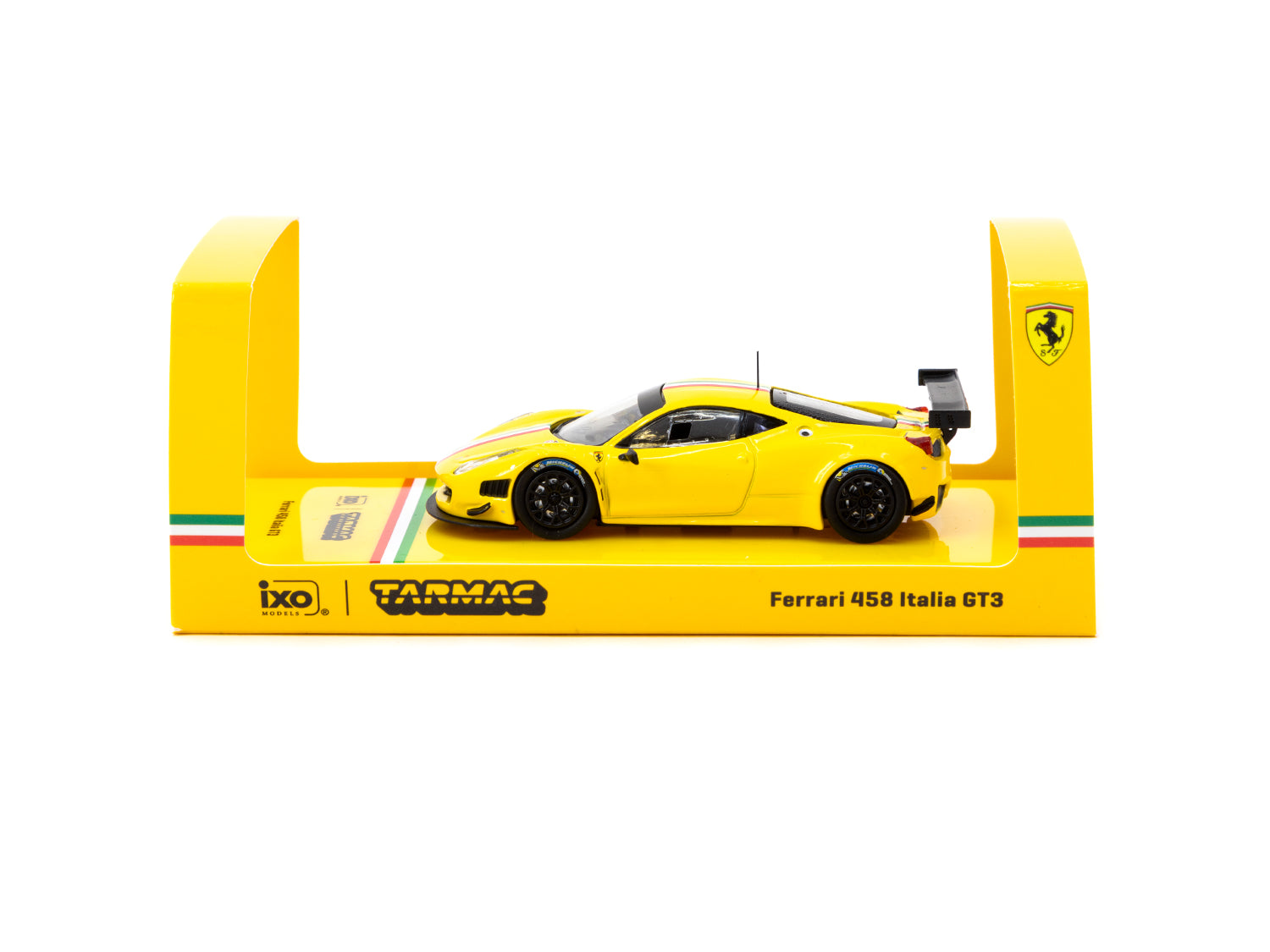 Tarmac Works 1/64 Scale Ferrari 458 Italia GT3 Diecast Model Car - Yellow - ROAD64 Collection - Perfect for Collectors, Display, and Racing Enthusiasts