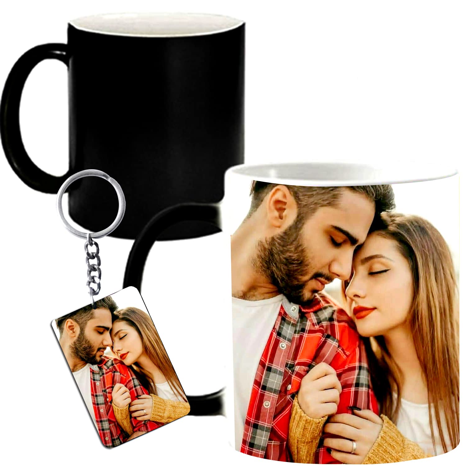 Personalized Magic Photo Mug - Custom Black Color Changing Cup with Image, Text, Logo & Quotes (325ml) - Unique Gift for Birthday, Anniversary, Valentine's Day - Perfect for Coffee, Tea & Surprise Moments