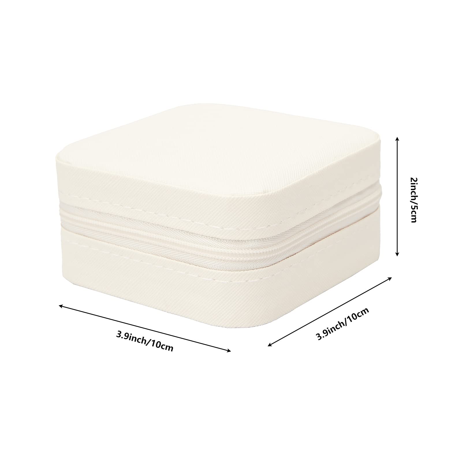 LETURE 3-Piece Travel Jewelry Organizer Set - Portable Mini Jewelry Storage Box for Rings, Earrings & Necklaces - Perfect for Women's Travel, Gifts & Home Organization (White) - Ideal for Vacation, Business Trips & Daily Jewelry Display