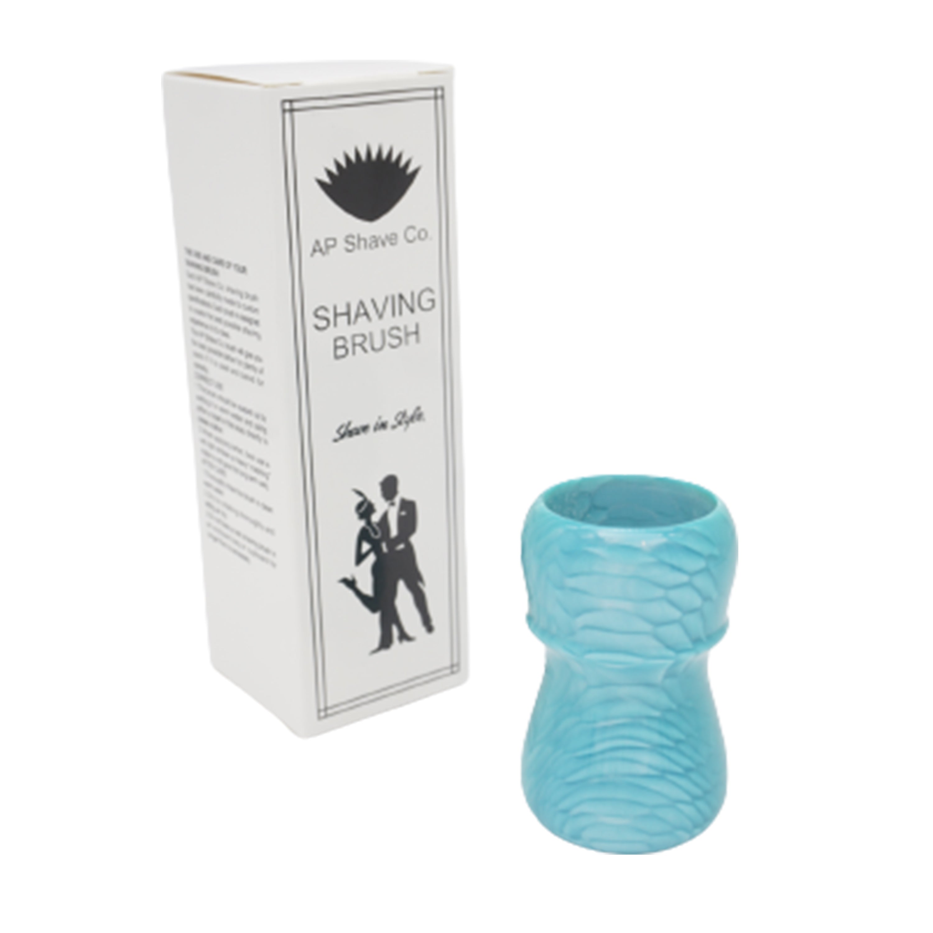Premium Blue Snakeskin Handmade Shaving Brush Handle - Fits 28mm & 30mm Knots - Perfect for Wet Shaving & Grooming Gifts for Men