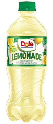 Dole Lemonade 20 oz Soda Bottles - Pack of 24 | Refreshing Citrus Drink for Parties, BBQs & Summer Gatherings | Bulk Beverage for Home, Office & Events
