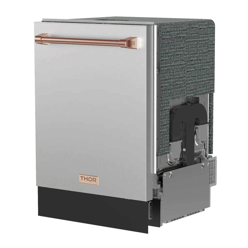 Gordon Ramsay by THOR Kitchen 24 Inch Built-In Dishwasher in Rose Gold - Energy Star Certified, Ultra Quiet Operation (Model DW24X8BA99 RSG) - Perfect for Modern Kitchens, Small Spaces, and Open-Concept Homes