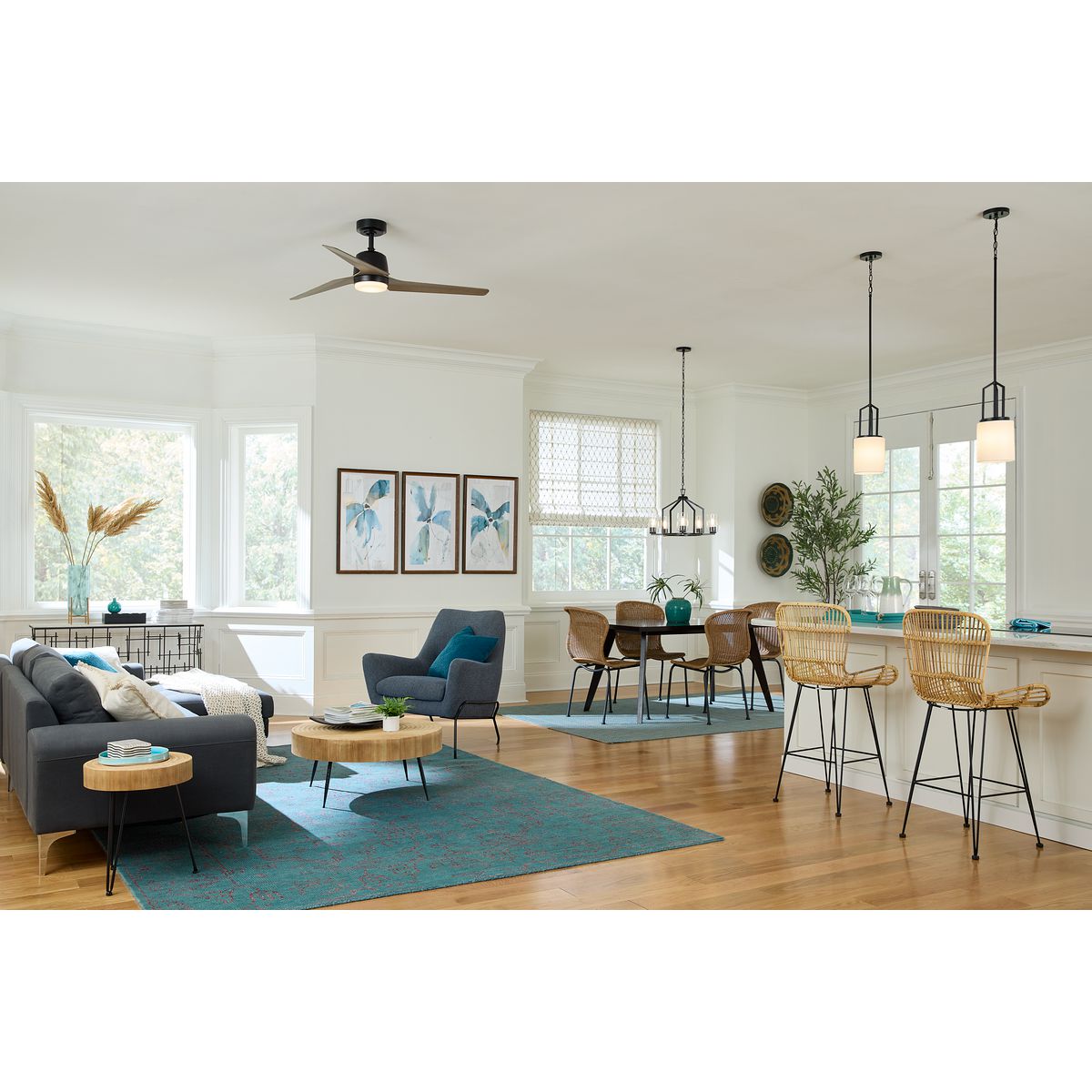 Stylish Goodwin Collection One Light Pendant - Modern Ceiling Light Fixture for Dining Room, Kitchen Island & Bedroom Decor