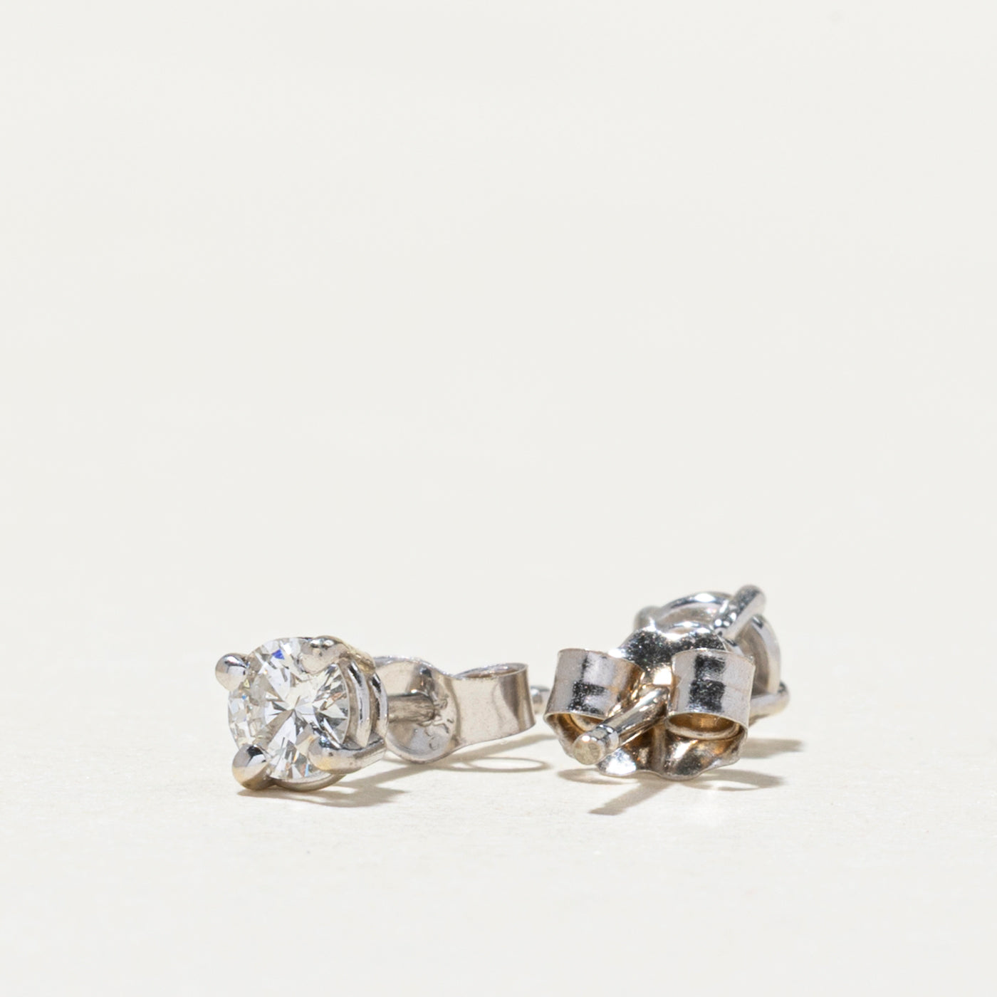 14K Gold Diamond Stud Earrings for Women - 0.27 Carat Total Weight (0.27ctw) | Round Cut Solitaire Earrings for Everyday Wear, Gift Giving & Special Occasions