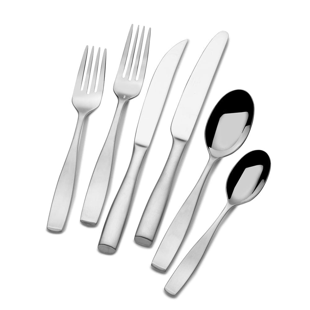 75-Piece Satin Loft Flatware Set - Service for 12 - Premium Stainless Steel Cutlery Set for Formal Dining, Dinner Parties & Holiday Entertaining