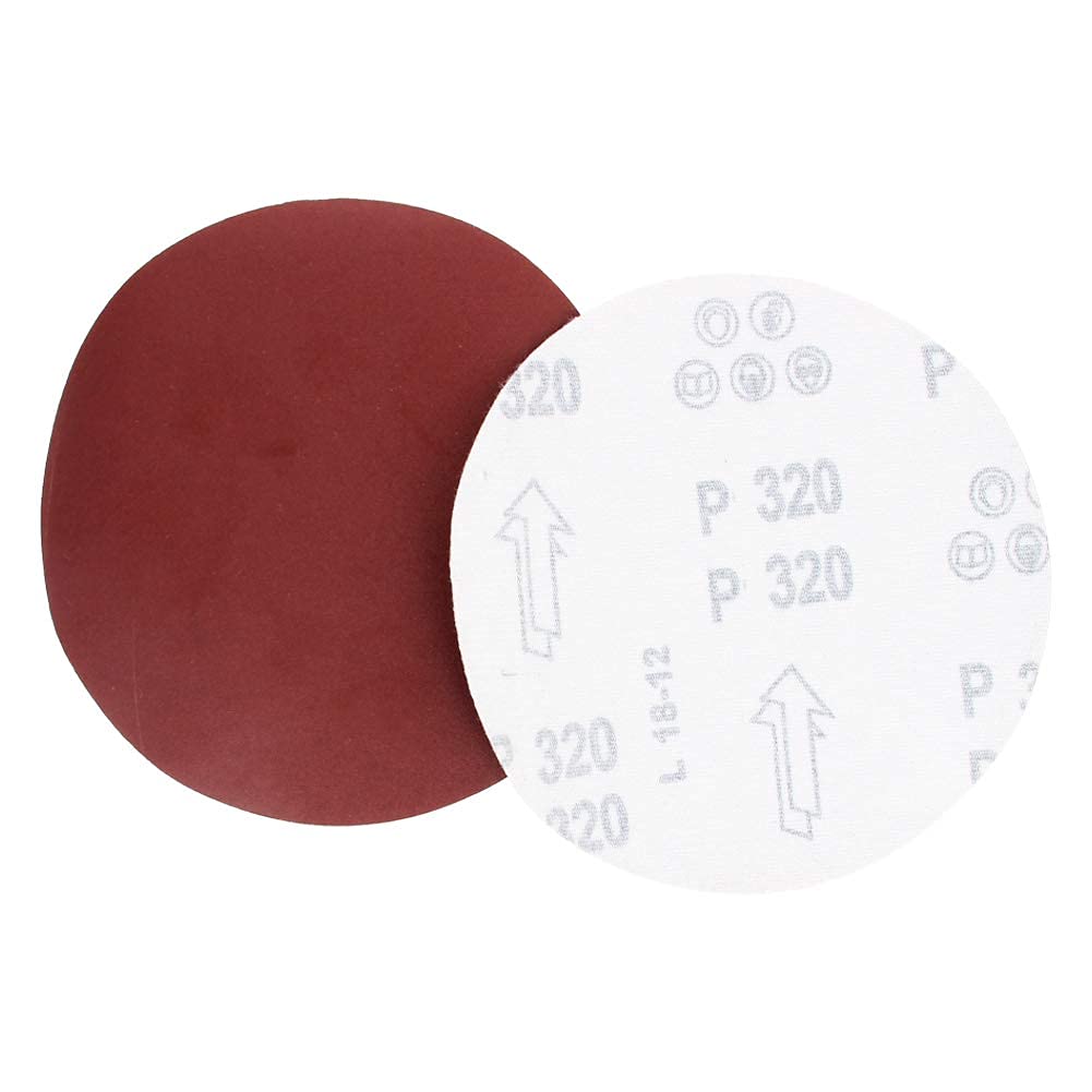 10PCS 320 Grit Hook and Loop Sanding Discs - 6-Inch No-Hole Aluminum Oxide Sandpaper for Angle Grinder, Woodworking & Metal Polishing - Perfect for DIY Projects, Furniture Refinishing & Automotive Sanding