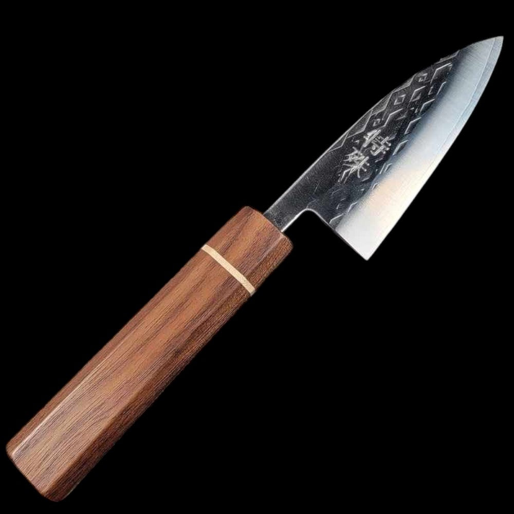 Premium Japanese Tsuchime Petty Knife 105mm - SLD Steel Blade for Precision Cutting | Ideal for Slicing, Peeling & Garnishing Fruits, Vegetables & Small Ingredients